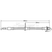 Borg & Beck Brake Hydraulic Hose Line Front Left BBH7247