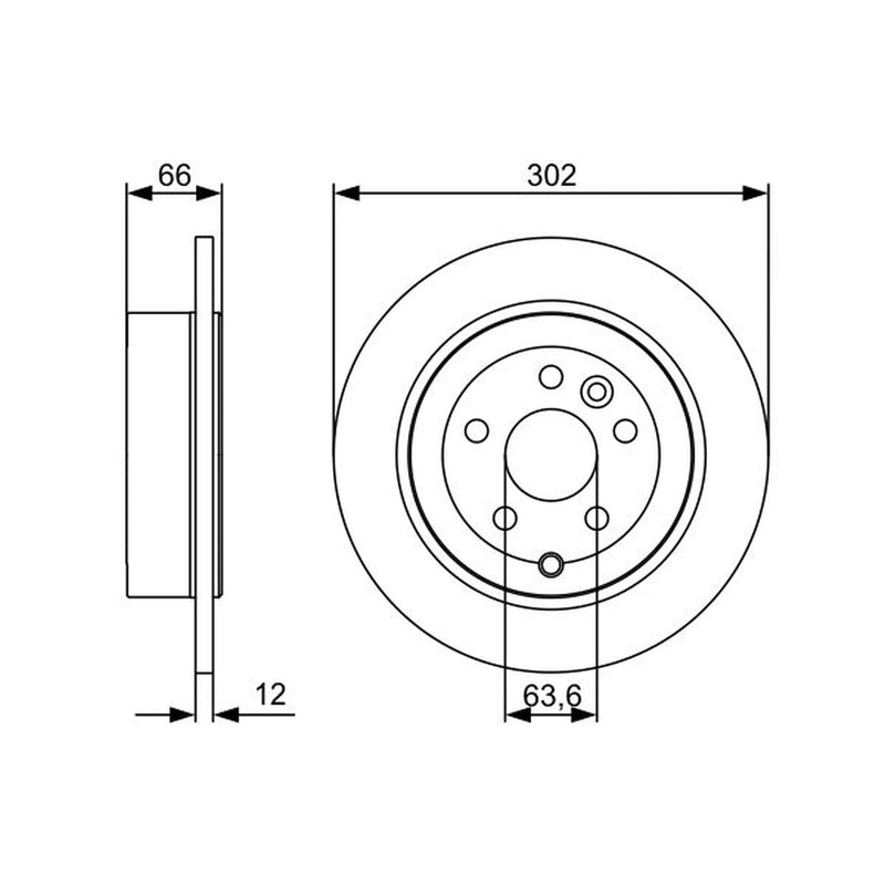 Bosch 2 x Solid Rear Brake Discs 0 986 479 518
