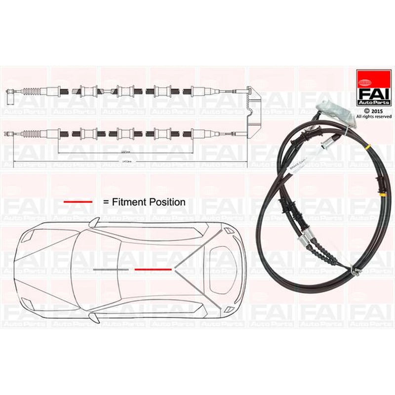 FAI Handbrake Cable Centre FBC0087