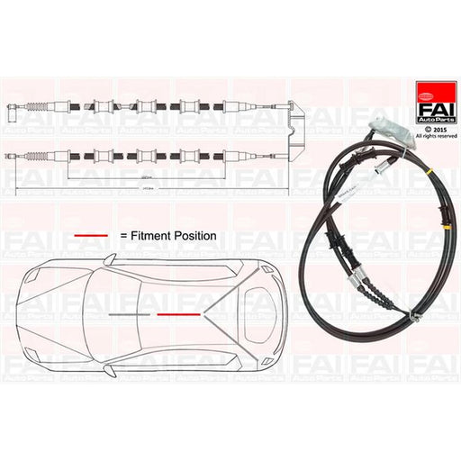 FAI Handbrake Cable Centre FBC0087
