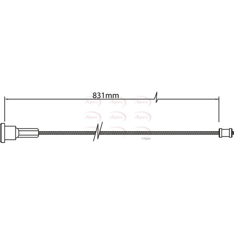 Apec Handbrake Cable Right Rear CAB1467