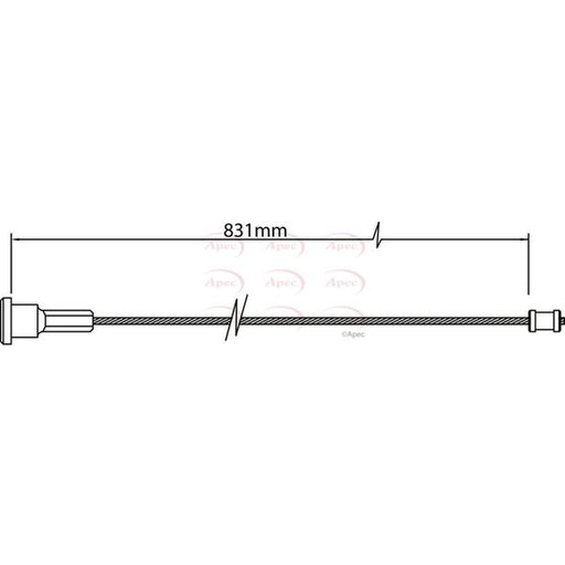 Apec Handbrake Cable Right Rear CAB1467