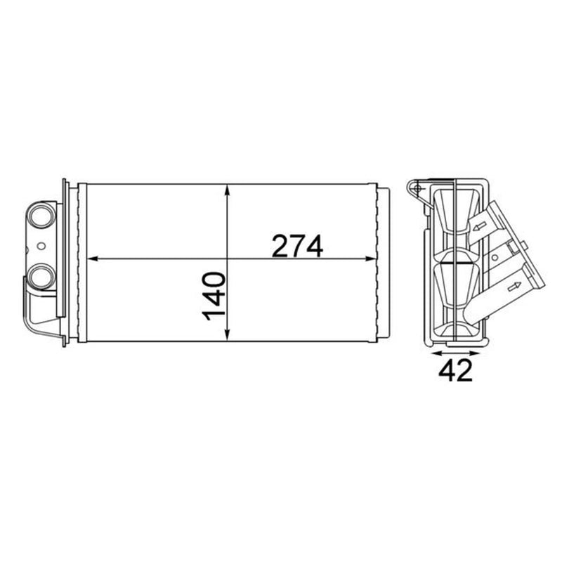 Mahle Heater Matrix Core Heat Exchanger AH 215 000S