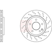 Apec 2 x Perforated/Vented Front Brake Discs DSK2963