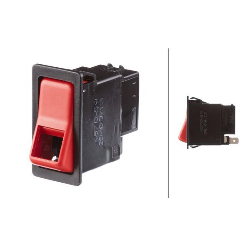 Hella Hazard Warning Light Switch 7 Connectors 6HH 004 570-591