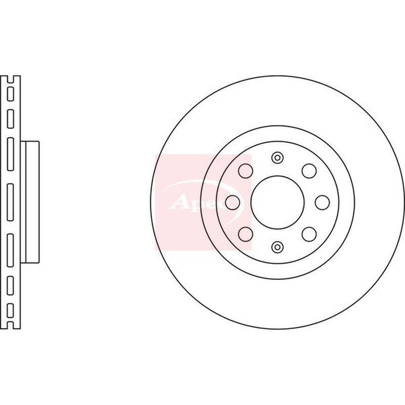 Apec 2 x Vented Front Brake Discs DSK2399