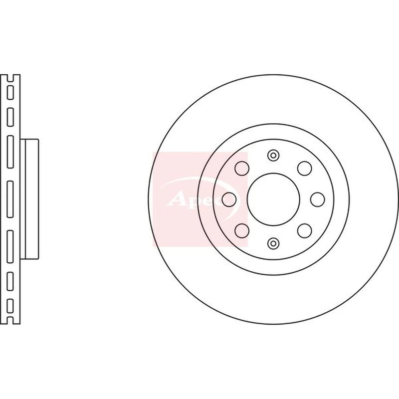 Apec 2 x Vented Front Brake Discs DSK2399
