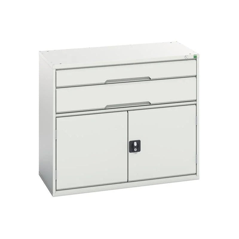 Bott Verso 2 Drawer + Cupboard 900 x Light Grey 525-1050mm