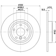 Mintex 2 x Solid Rear Brake Discs MDC2911C