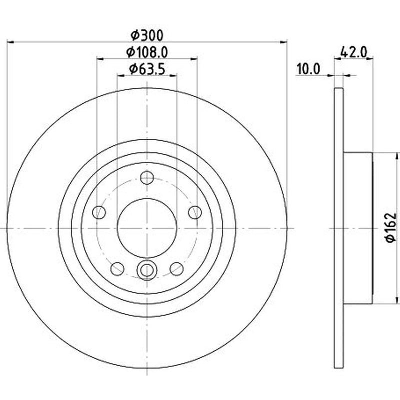 Mintex 2 x Solid Rear Brake Discs MDC2911C