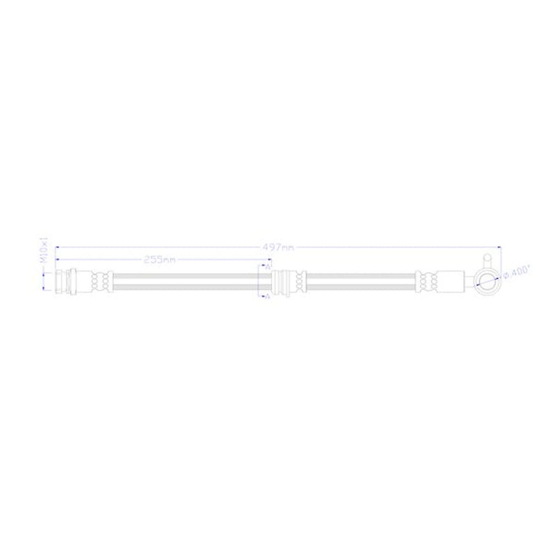 Juratek Brake Hydraulic Hose Line Front Left JBH1608L