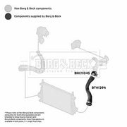 Borg & Beck Intercooler Turbo Charge Air Hose BTH1394
