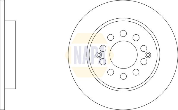 NAPA 2 x Brake Discs fits MG