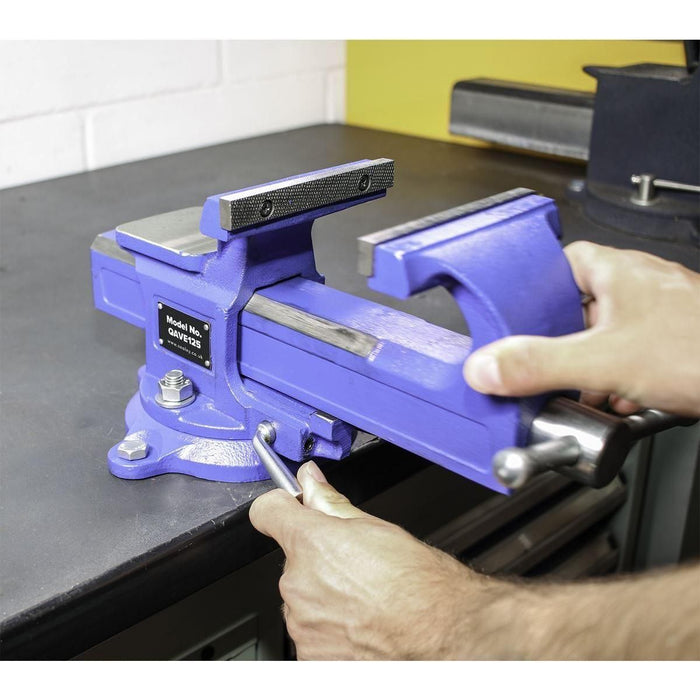 Sealey Vice 125mm Quick Action Swivel Base SG Iron QAVE125 Sealey  - Town Parts