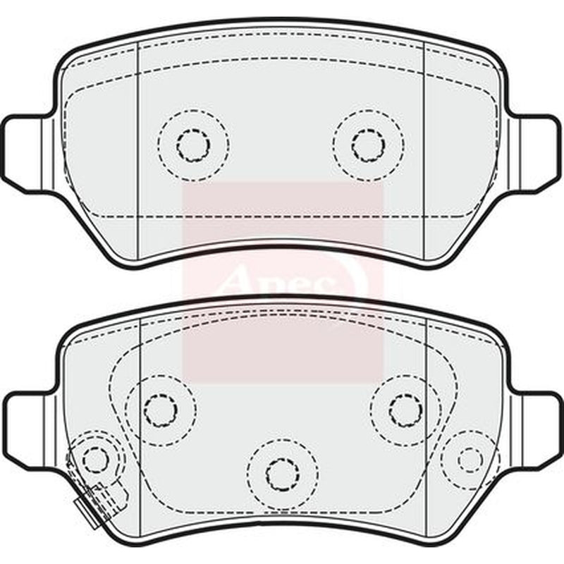 Apec Rear Brake Pad Set PAD1981