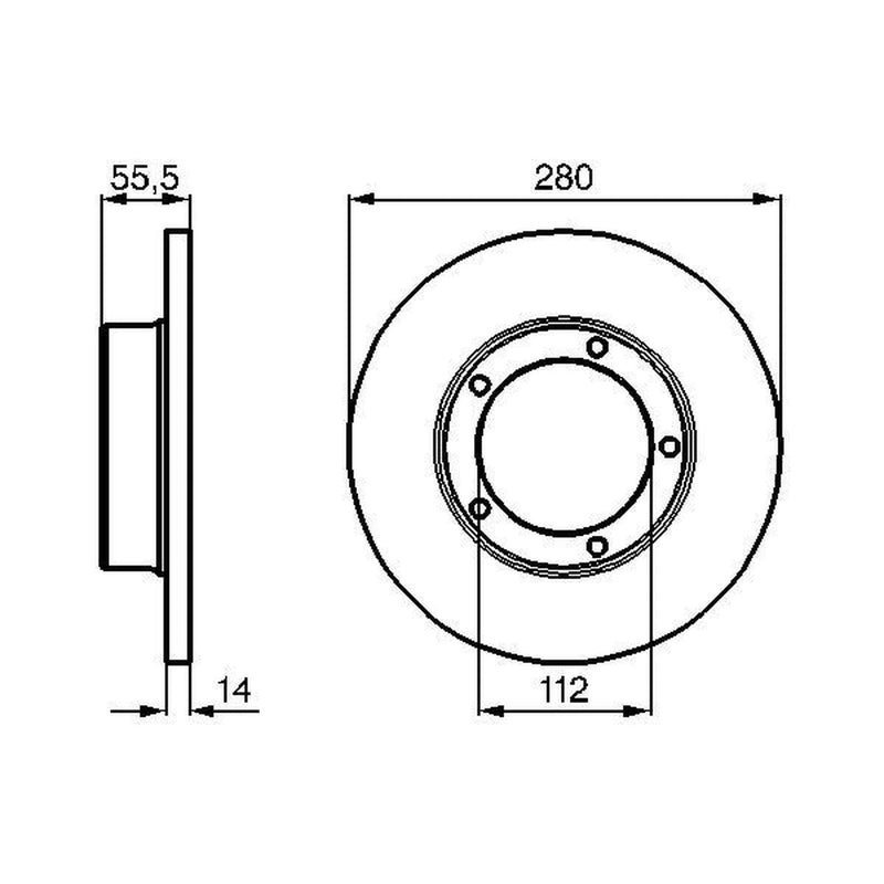 Bosch 2 x Solid Front Brake Discs 0 986 478 770