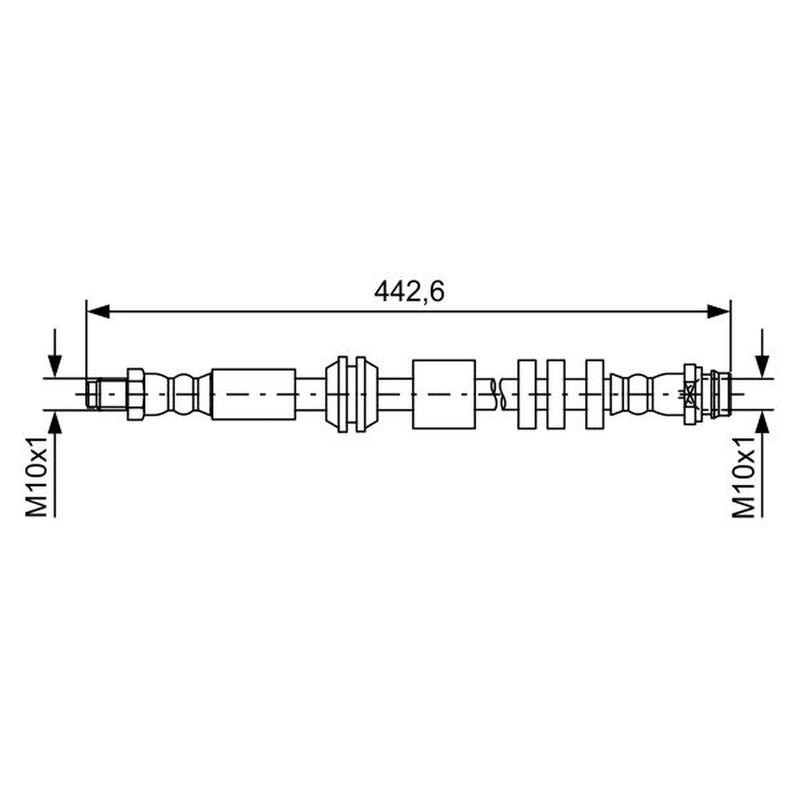 Bosch Brake Hydraulic Hose Line Front 1 987 481 732
