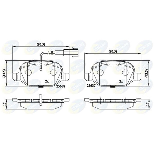 Comline 4 x Rear Brake Pad Set CBP11559