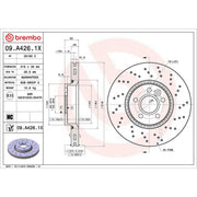 Brembo Xtra 2 x Perforated/Vented Front Brake Discs 09.A426.1X