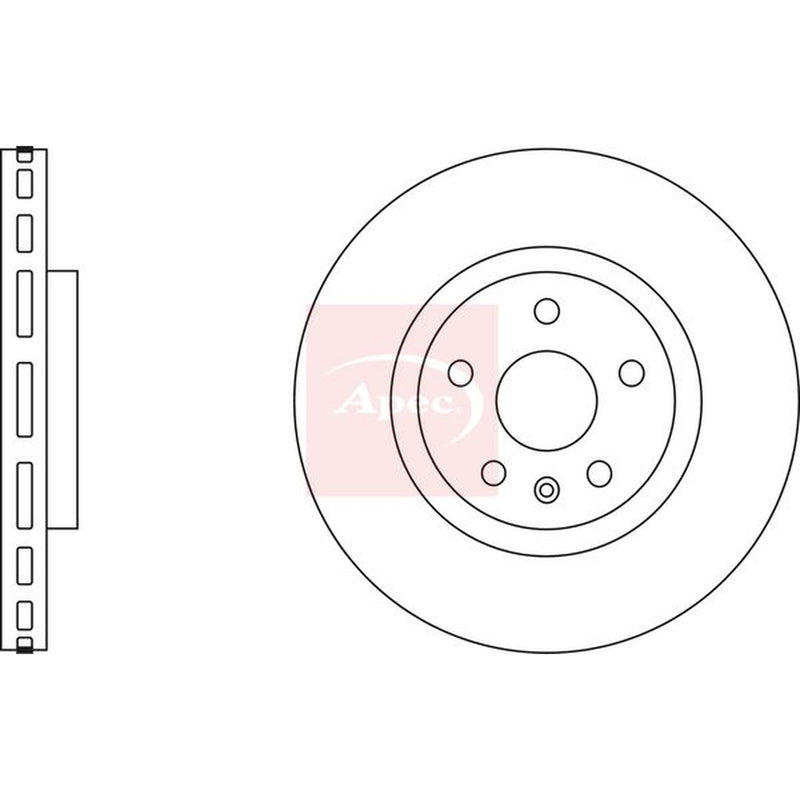 Apec 2 x Vented Front Brake Discs DSK2701