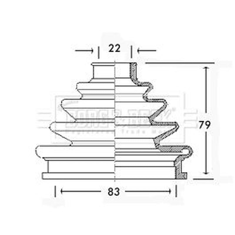 Borg & Beck Drive Shaft Bellow Kit Front Left BCB2301