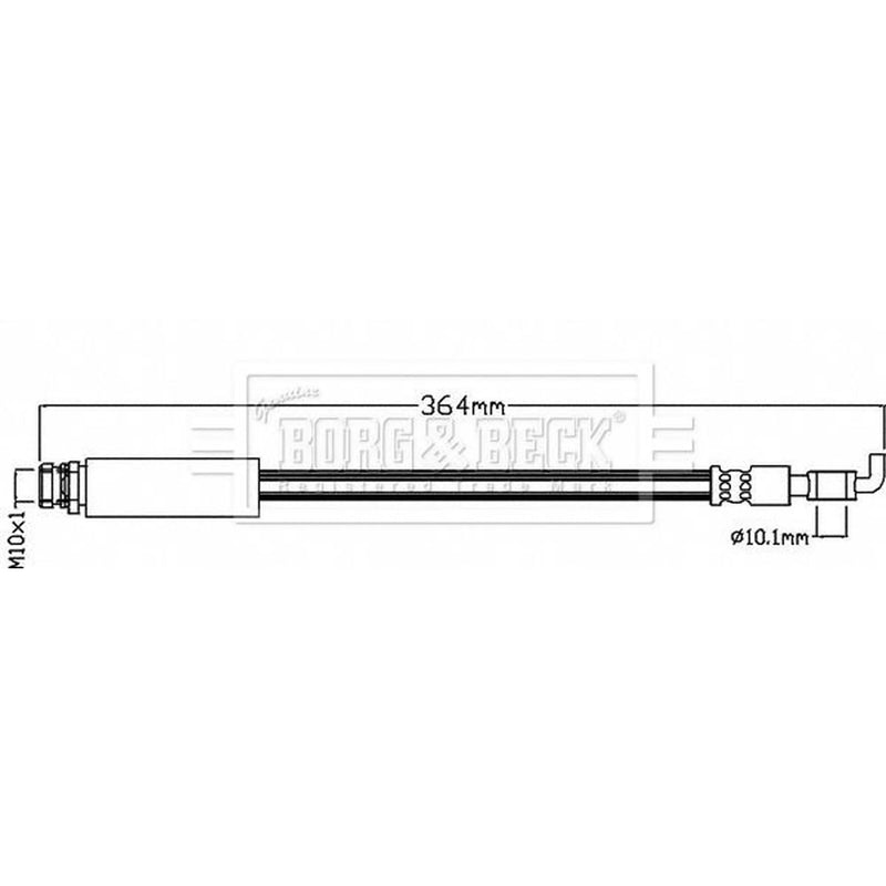 Borg & Beck Brake Hydraulic Hose Line Rear Left BBH8474