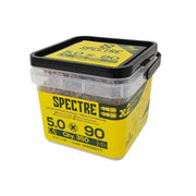 ForgeFix Spectre™ PZ Compatible Wood Screw CSK ZYP 5.0 x 90mm Tub 350 - SPE590YT