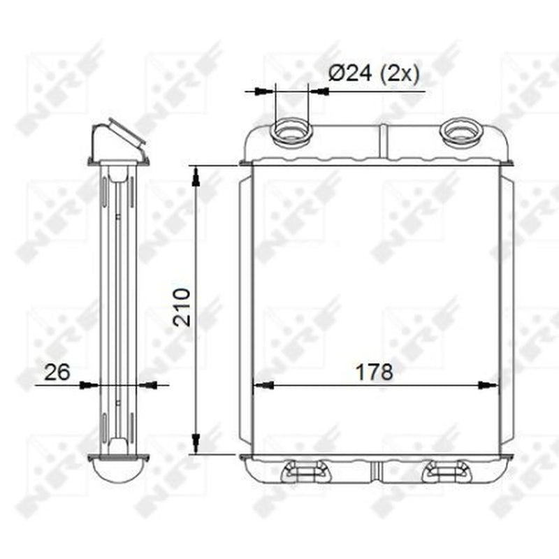 NRF Heater Matrix Core Heat Exchanger 53669