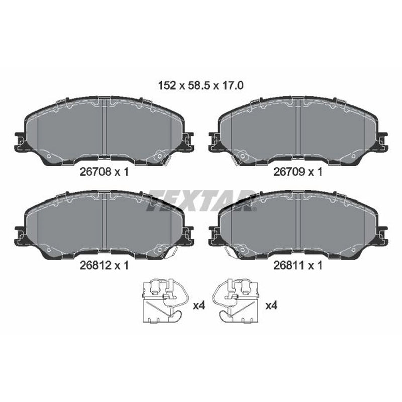 Textar Brake Pad Set 2670801