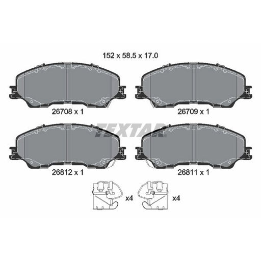 Textar Brake Pad Set 2670801