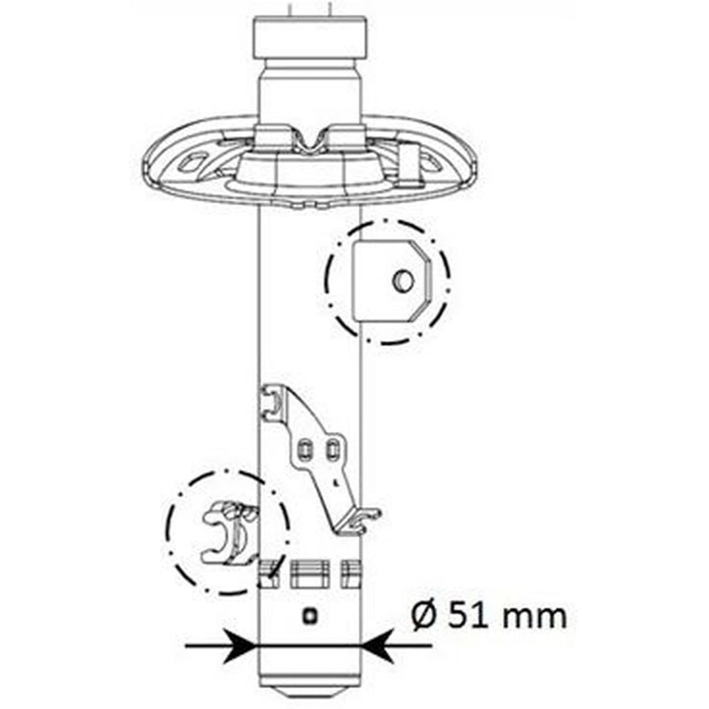 KYB Shock Absorber Damper Strut Front Left 339795