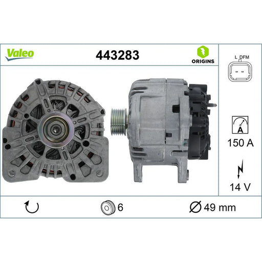 Valeo Car Alternator 12V 443283