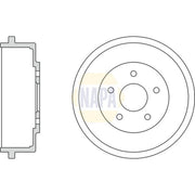 NAPA Brake Drum Assembly Rear NDR1008