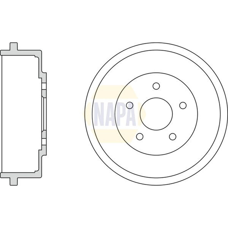 NAPA Brake Drum Assembly Rear NDR1008