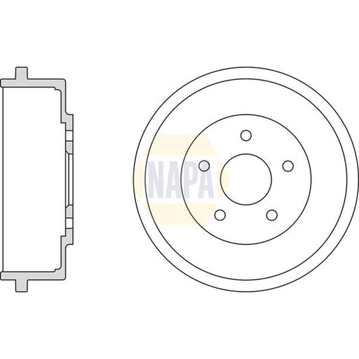 NAPA Brake Drum Assembly Rear NDR1008