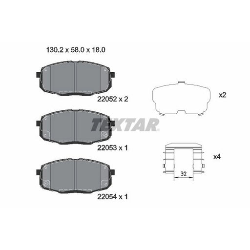 Textar Front Brake Pad Set 2205203