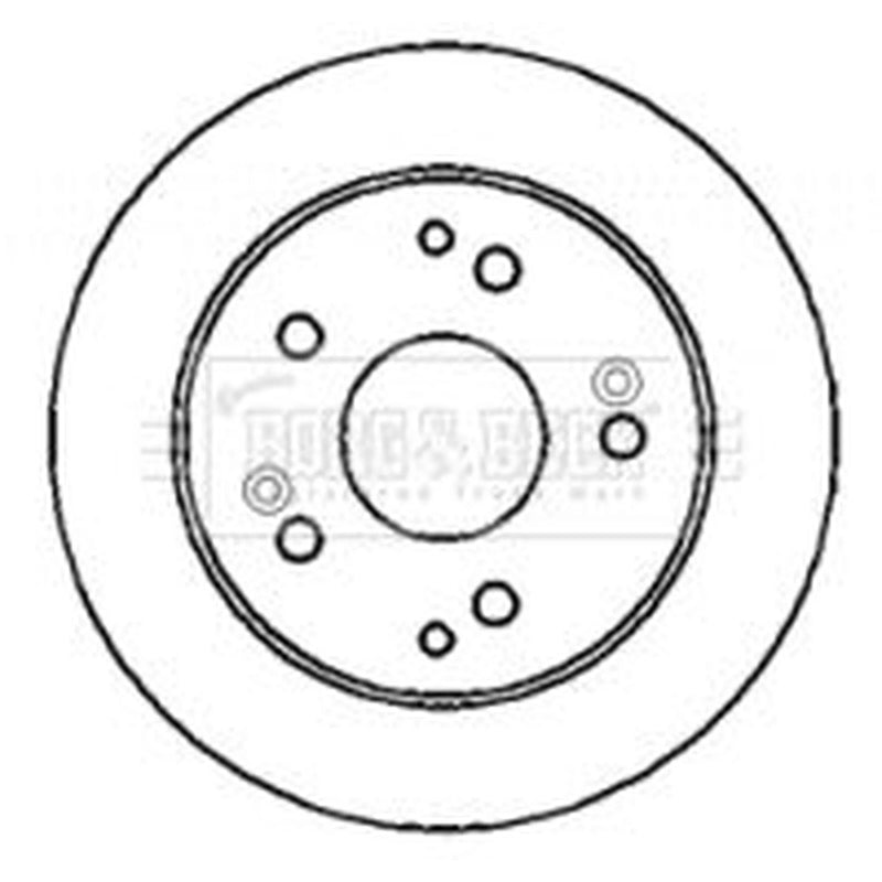 Borg & Beck 2 x Solid Rear Brake Discs BBD4400