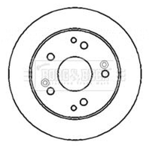 Borg & Beck 2 x Solid Rear Brake Discs BBD4400