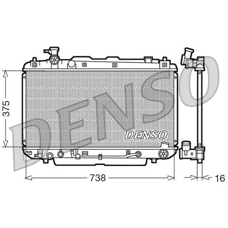 Denso Engine Radiator DRM50022