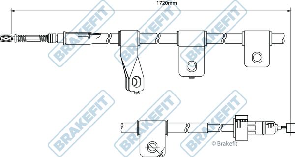 Apec Handbrake Cable Left Rear fits Hyundai Matrix 2001-2010 1.5 1.6 1.8
