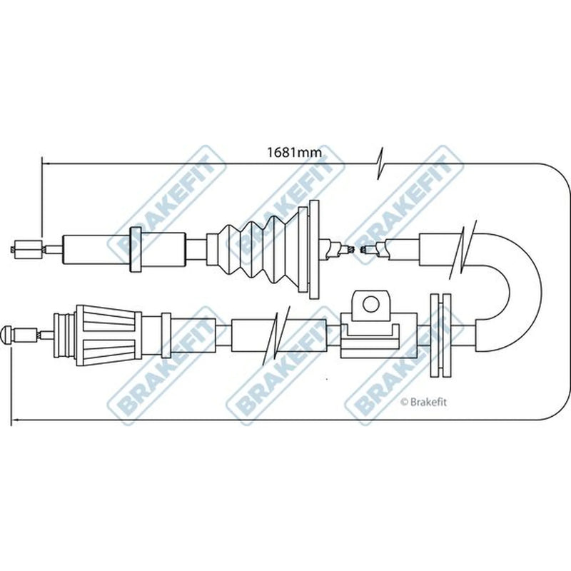Apec Handbrake Cable Left Rear BBC3503