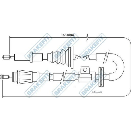 Apec Handbrake Cable Left Rear BBC3503