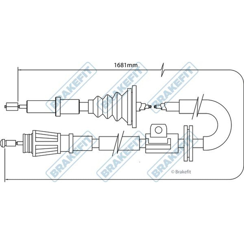 Apec Handbrake Cable Left Rear BBC3503