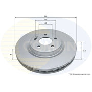 Comline 2 x Vented Front Brake Discs ADC1676V