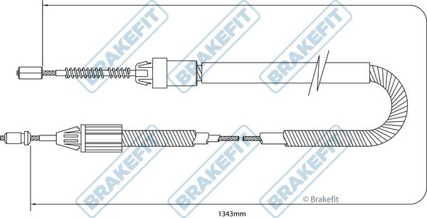 Apec Handbrake Cable Right Rear fits Renault Clio 1998-2010 1.2 1.9