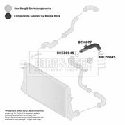 Borg & Beck Intercooler Turbo Charge Air Hose Lower BTH1077