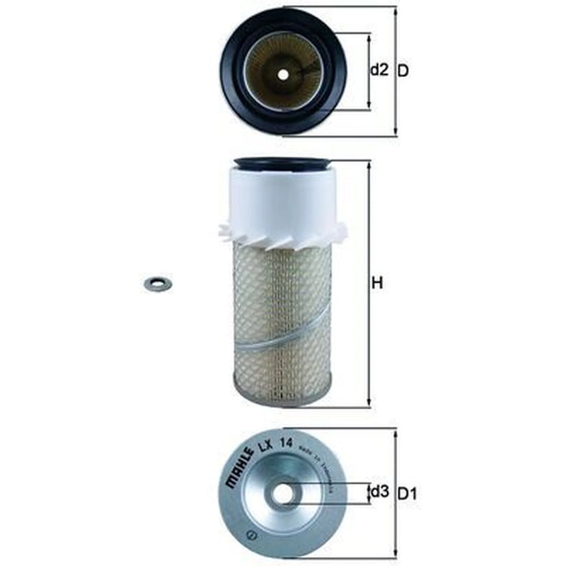 Mahle Engine Air Filter LX 14