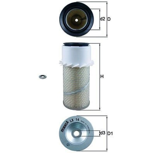 Mahle Engine Air Filter LX 14