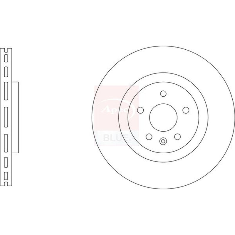 Apec 2 x Vented Front Brake Discs SDK7007