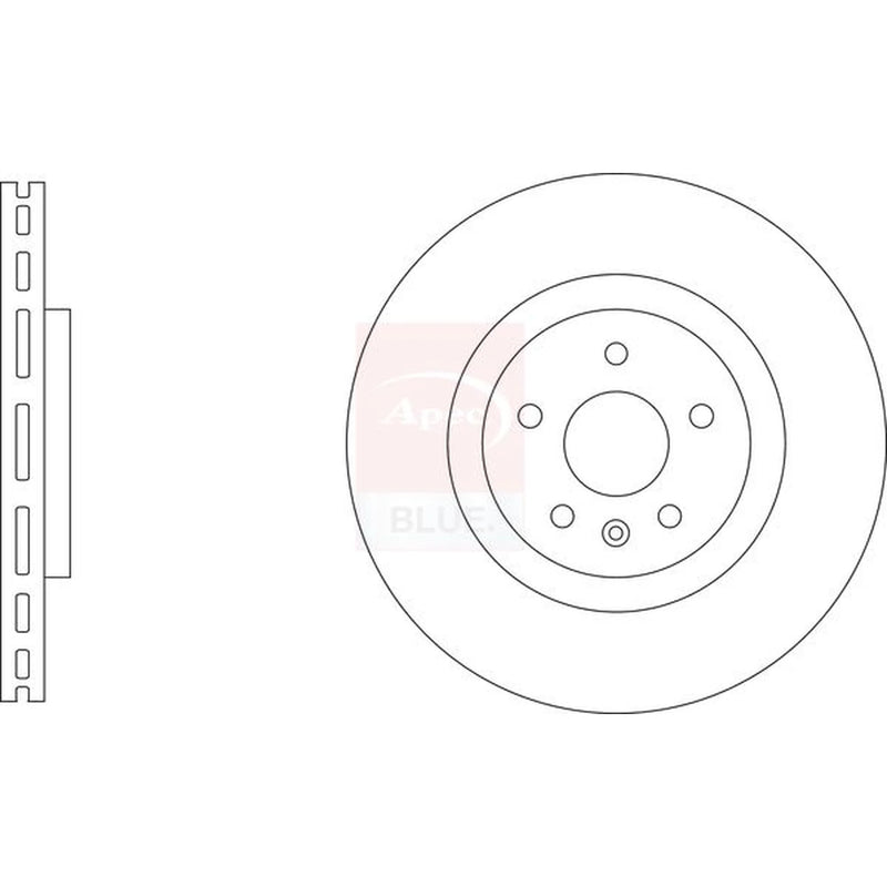 Apec 2 x Vented Front Brake Discs SDK7007